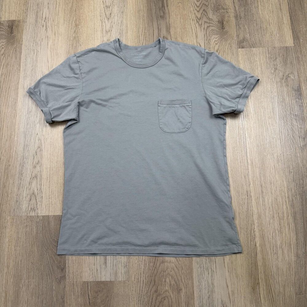Outerknown Shirt Mens Medium Gray Organic Cotton Pocket Crewneck Tee Casual